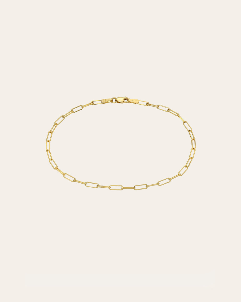 Zoe Lev 14k Gold Open Link Chain Anklet