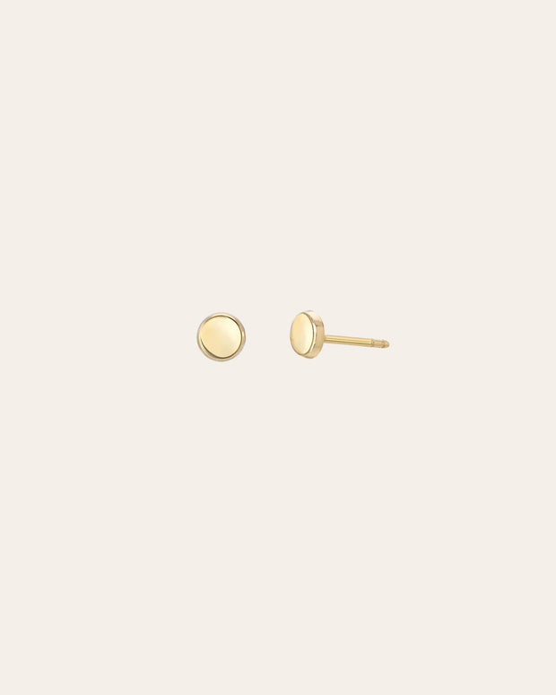 Zoe Lev 14k Gold Small Disc Stud Earrings