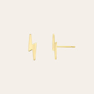 Zoe Lev 14k Gold Small Lightning Bolt Stud Earrings