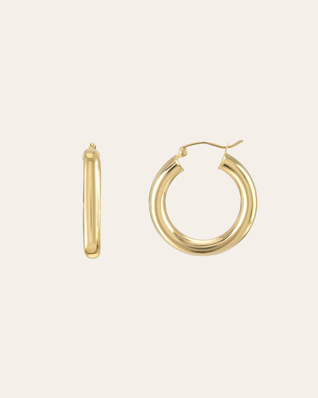 Zoe Lev 14k Gold Small Thick Hoop Earrings