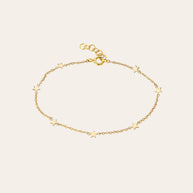 Zoe Lev 14k Gold Star Charm Anklet