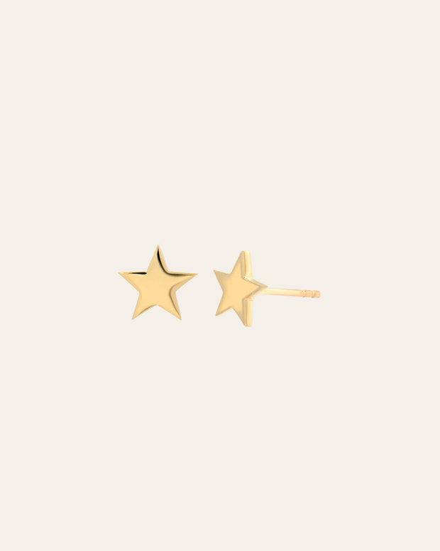 Zoe Lev 14k Gold Star Stud Earrings