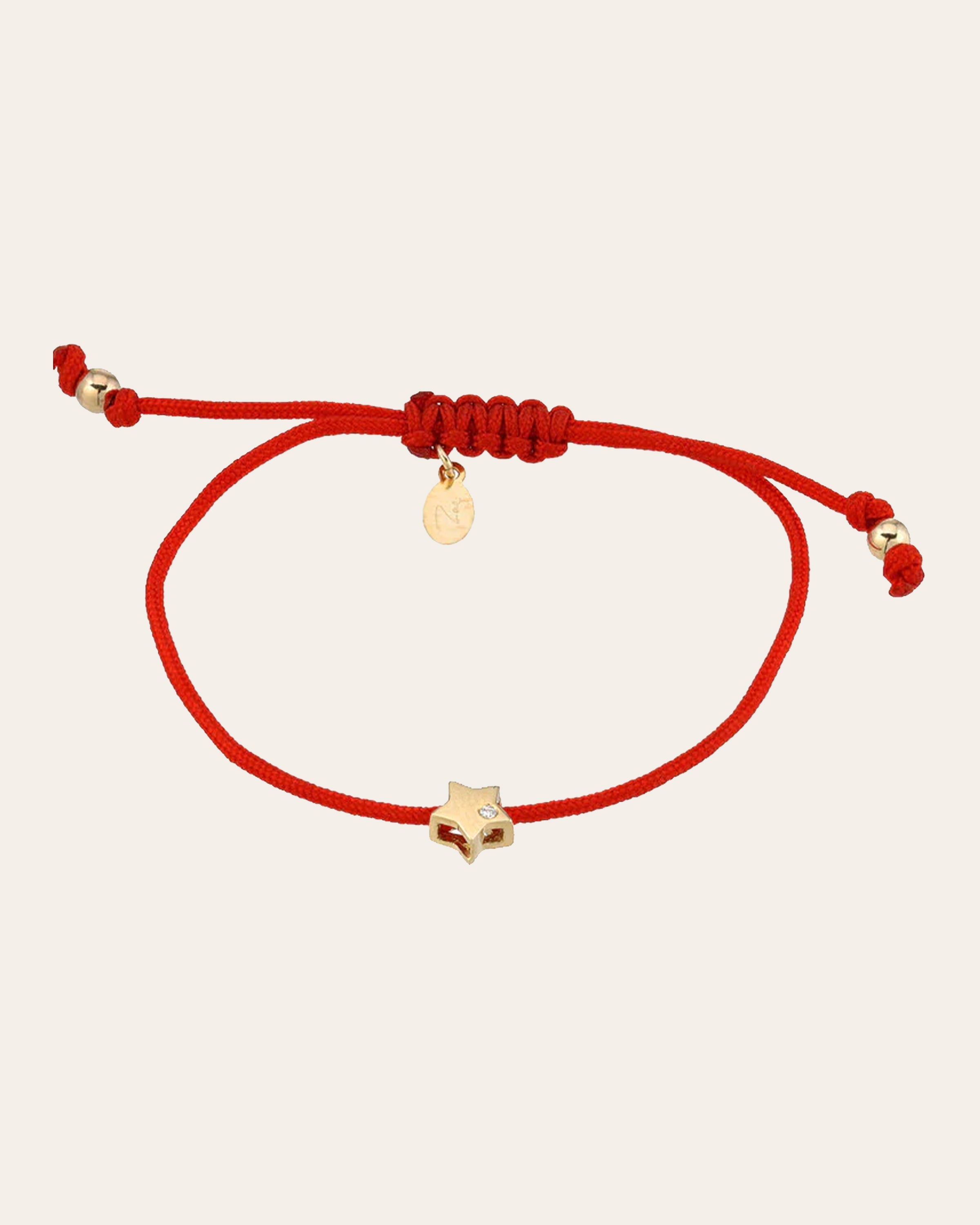 Zoe Lev 14k Gold Star With Diamond Fortune Bracelet