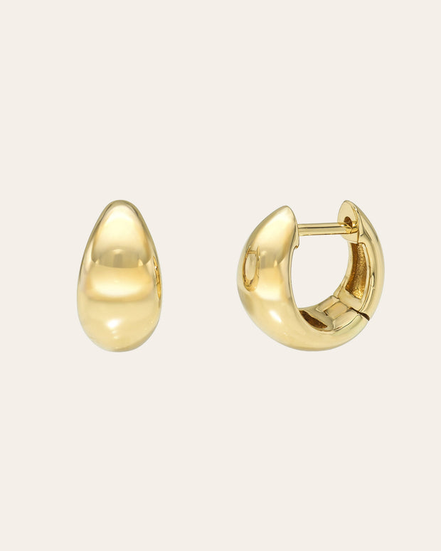 Zoe Lev 14k Gold Thick Dome Huggie Earrings