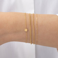 Zoe Lev 14k Gold Tiny Clover Bracelet