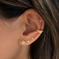 Zoe Lev Diamond Star Stud Earrings