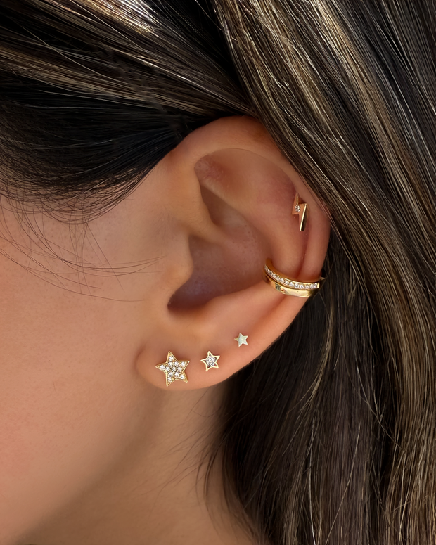 Zoe Lev Diamond Star Stud Earrings