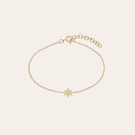 Zoe Lev 14k Gold Tiny Diamond Star Of David Bracelet