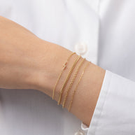 Zoe Lev 14k Gold Tiny Lightning Bolt Bracelet