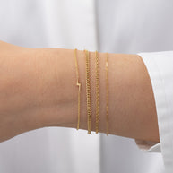 Zoe Lev 14k Gold Tiny Lightning Bolt Bracelet