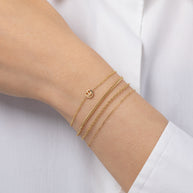 Zoe Lev 14k Gold Tiny Smile Emoji Bracelet
