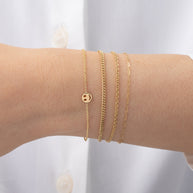 Zoe Lev 14k Gold Tiny Smile Emoji Bracelet