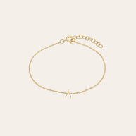 Zoe Lev 14k Gold Tiny Wishbone Bracelet