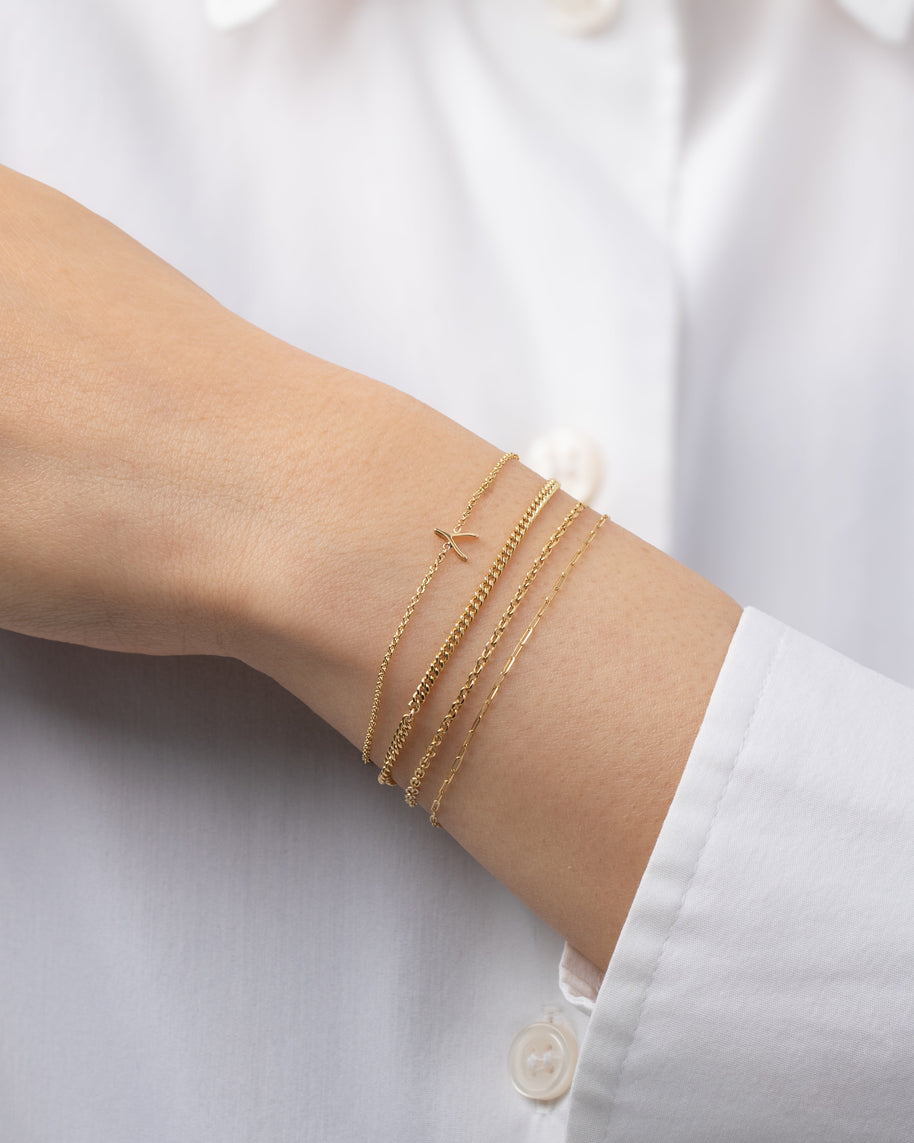 Zoe Lev 14k Gold Tiny Wishbone Bracelet