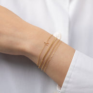 Zoe Lev 14k Gold Tiny Wishbone Bracelet