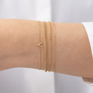 Zoe Lev 14k Gold Tiny Wishbone Bracelet