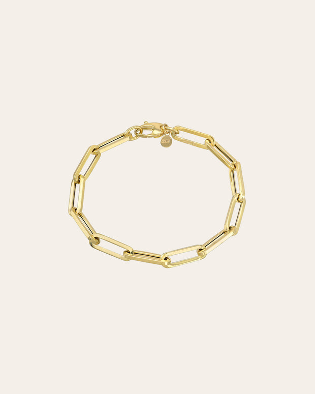 Zoe Lev 14k Gold Extra Large Paper Clip Chain Bracelet