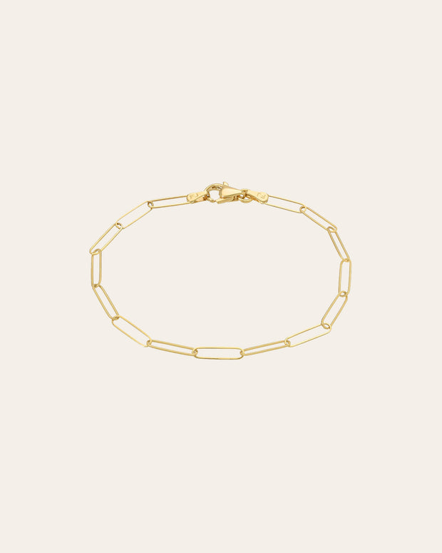 Zoe Lev 14k Gold Paper Clip Chain Bracelet