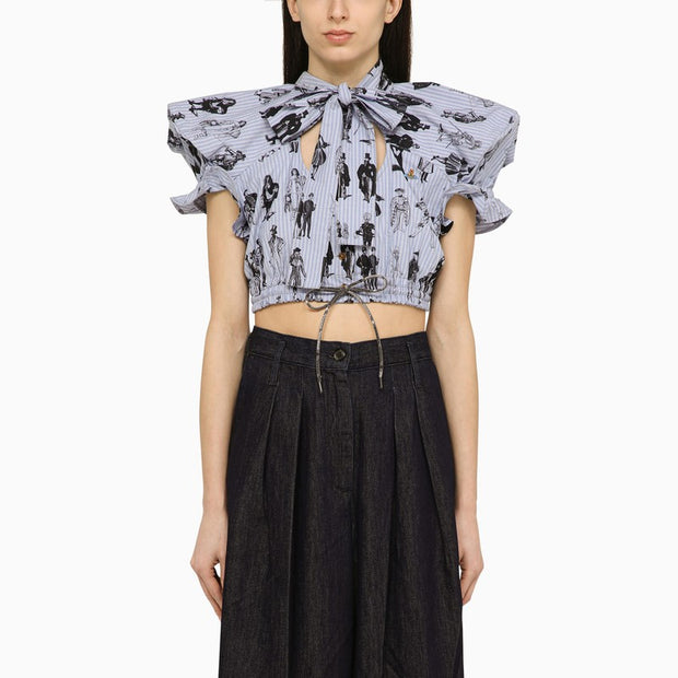 Vivienne Westwood Cotton Bow And Shoulder Top