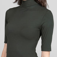 KiraGrace GRACE MOCKNECK TEE: LODEN