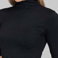 KiraGrace GRACE MOCKNECK TEE: BLACK