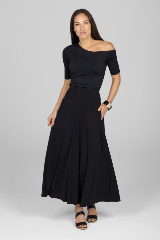 KiraGrace PORTOFINO SKIRT: BLACK