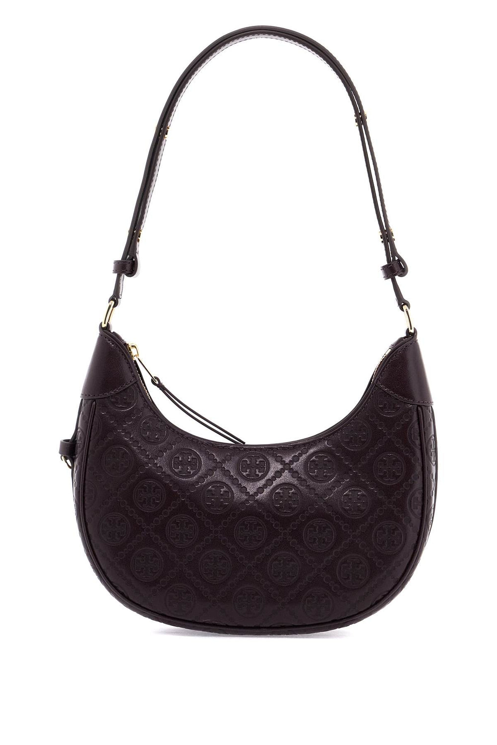 Tory Burch Half-Moon Leather T Monogram Bag