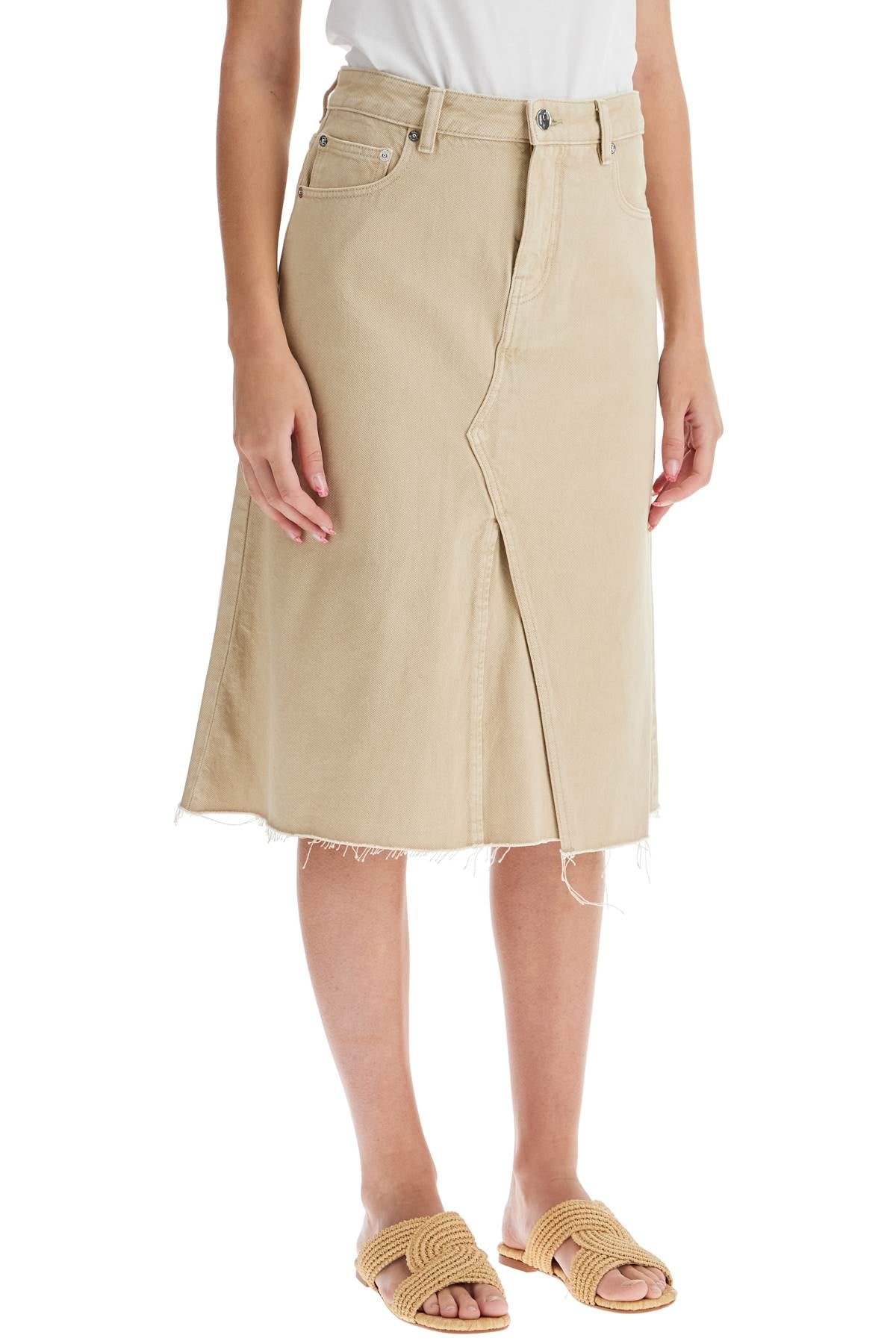 Tory Burch Denim Midi Skirt