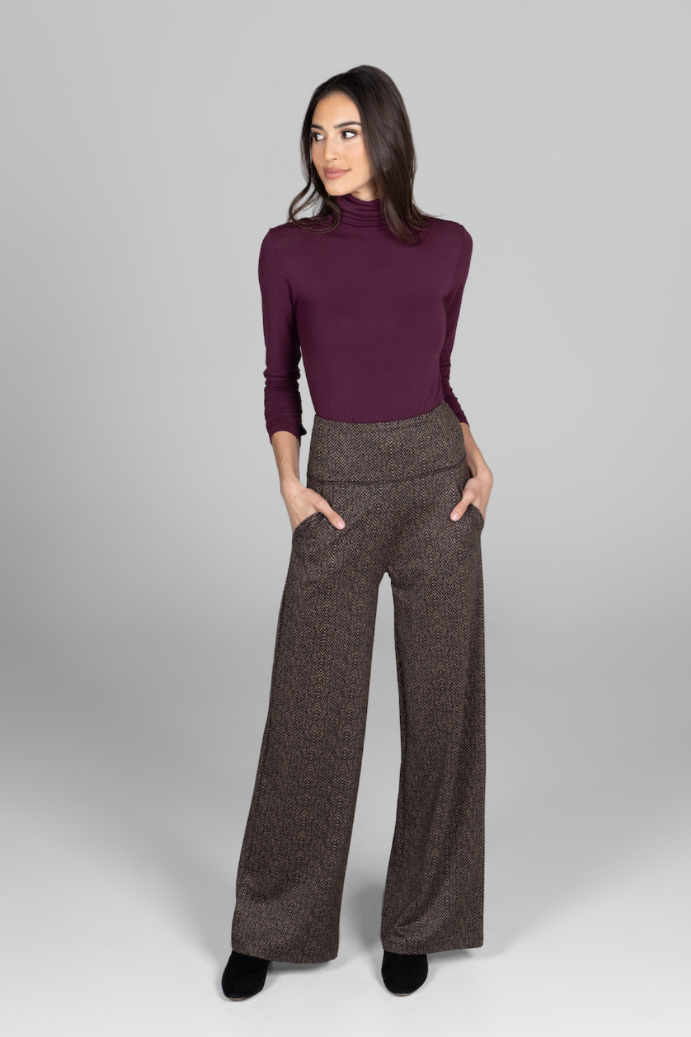 KiraGrace GRACE TURTLENECK: BURGUNDY