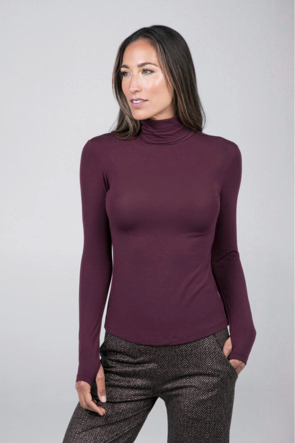 KiraGrace GRACE TURTLENECK: BURGUNDY