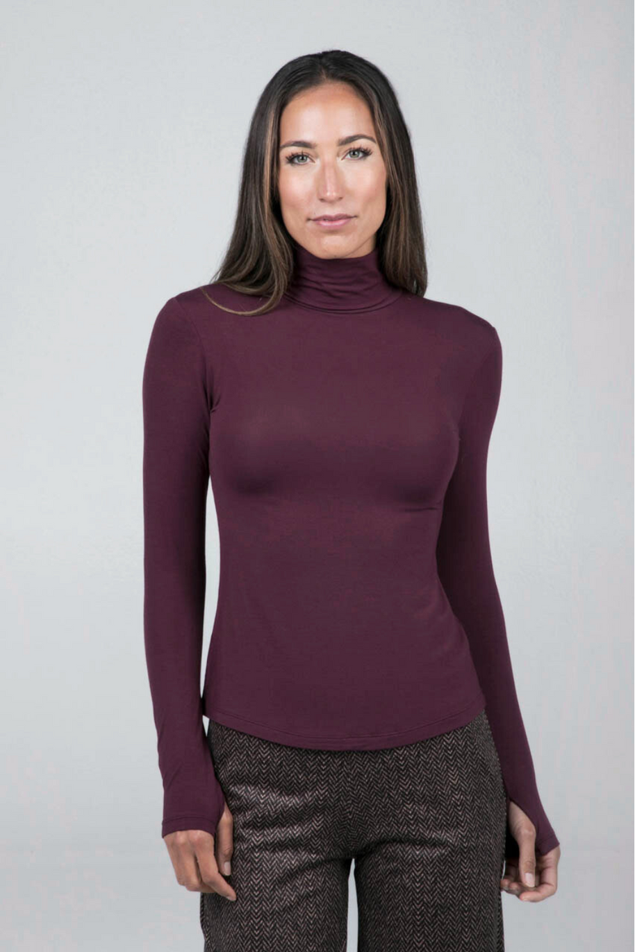 KiraGrace GRACE TURTLENECK: BURGUNDY