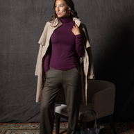 KiraGrace GRACE TURTLENECK: BURGUNDY