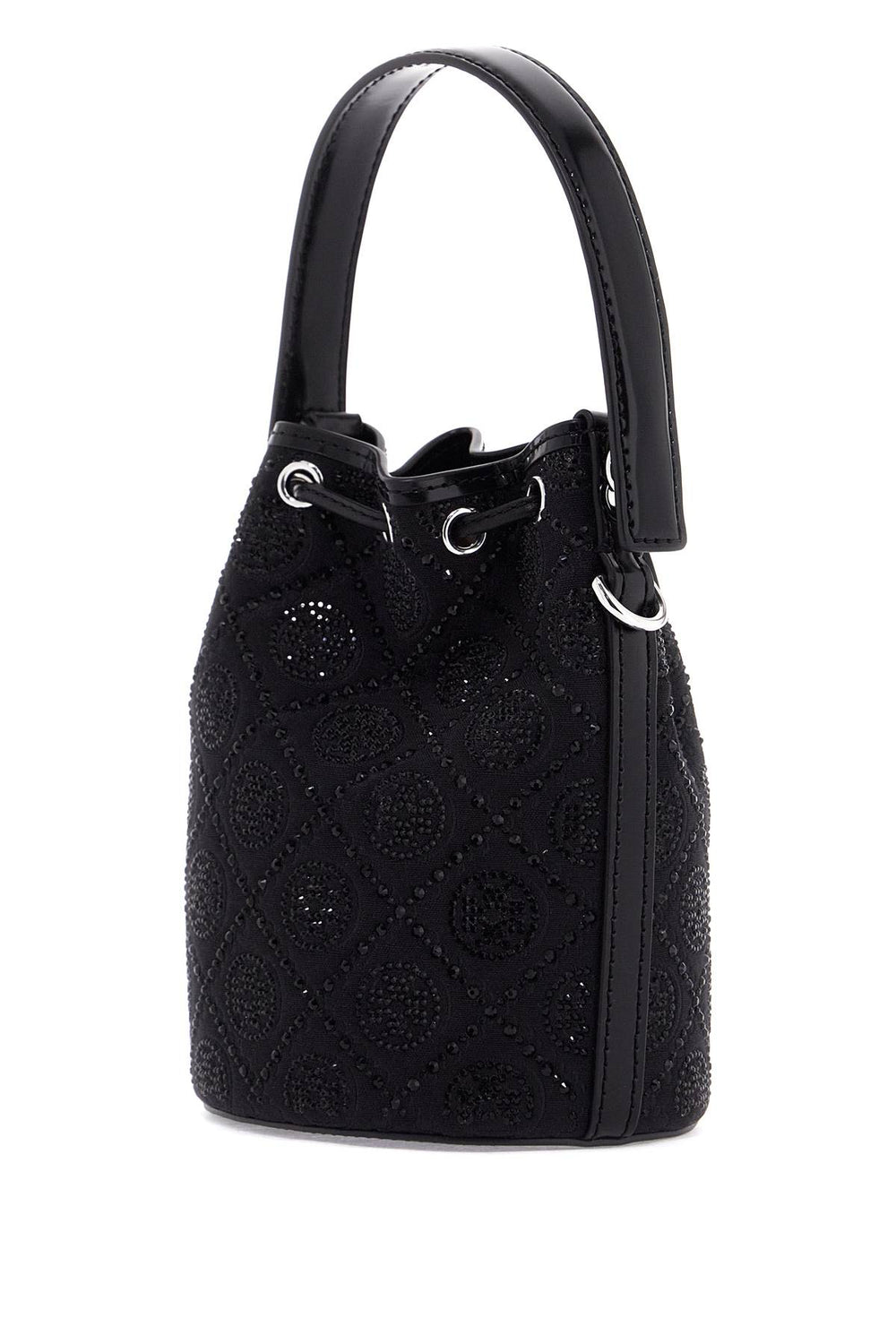 Tory Burch T Monogram Mini Bucket Bag With Rhinestones