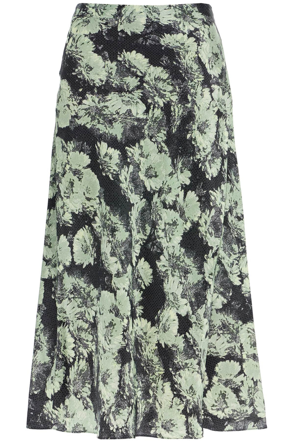 Tory Burch Printed Satin Midi Skirt