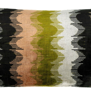 16x24 In Earthy Wave Pattern Throw Pillow  Modern Beige, Green, Black & White Cushion For Versatile Home Décor  Down Feather Insert INCLUDED