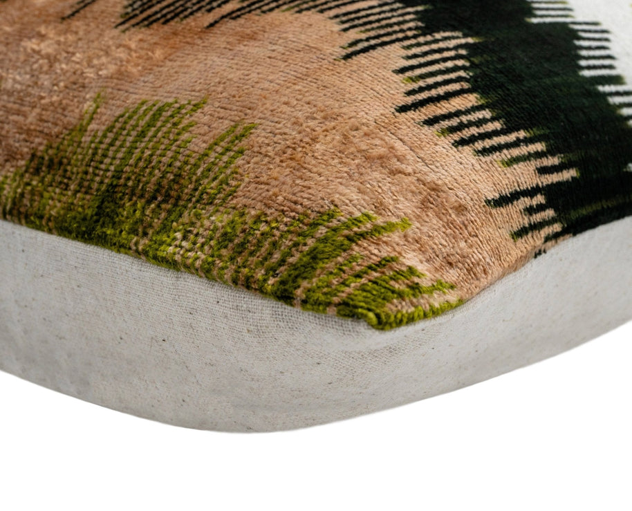 16x24 In Earthy Wave Pattern Throw Pillow  Modern Beige, Green, Black & White Cushion For Versatile Home Décor  Down Feather Insert INCLUDED