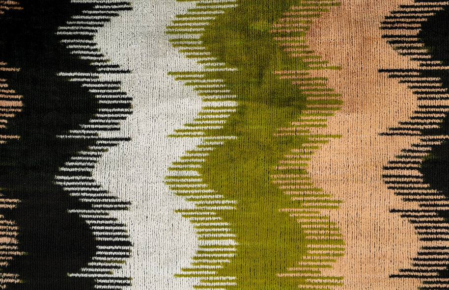 16x24 In Earthy Wave Pattern Throw Pillow  Modern Beige, Green, Black & White Cushion For Versatile Home Décor  Down Feather Insert INCLUDED