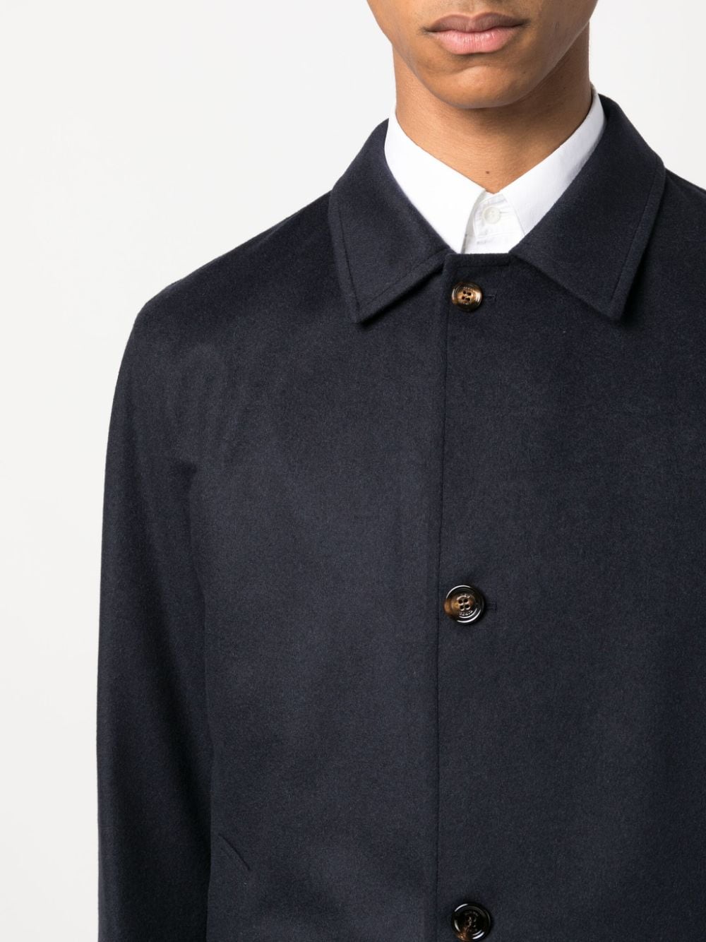 Kired Peak Cashmere Coat - Blue