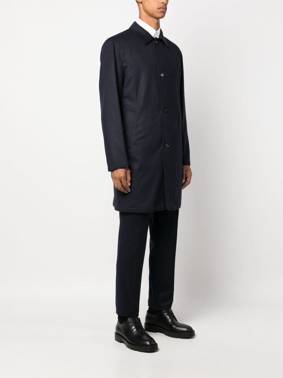 Kired Peak Cashmere Coat - Blue
