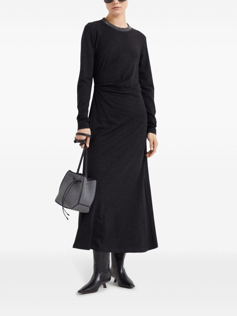 Brunello Cucinelli Wool Blend Long Dress