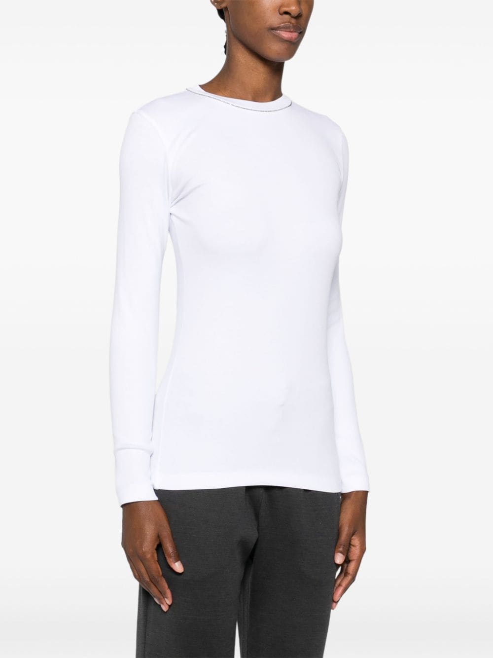 Brunello Cucinelli Long Sleeved T-shirt White