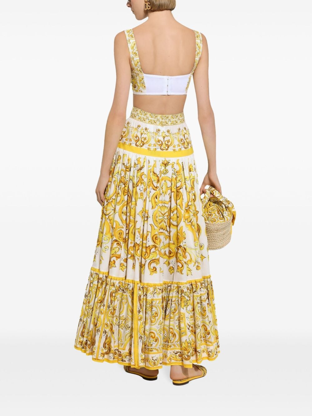 Dolce & Gabbana Majolica Print Maxi Skirt