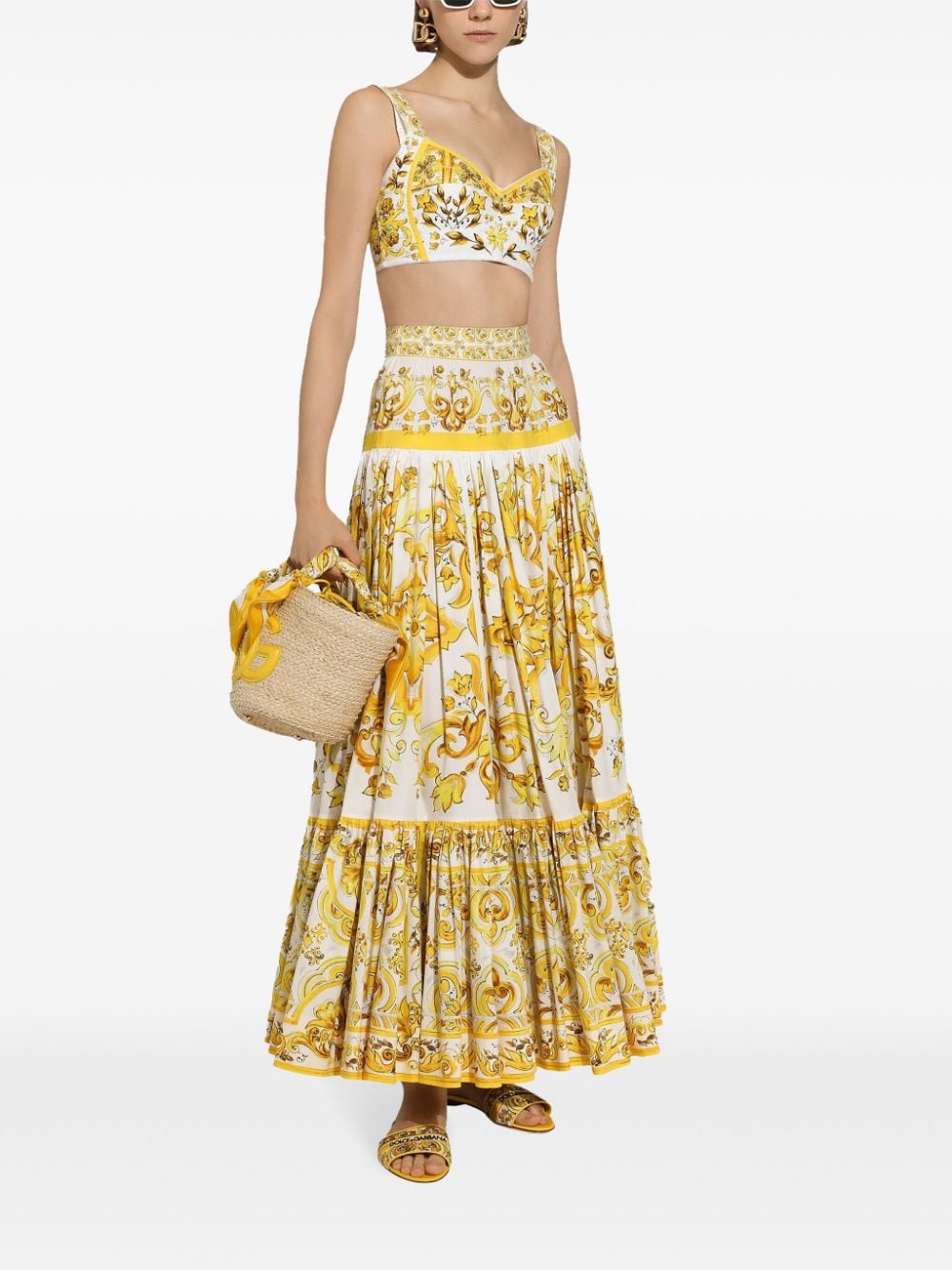 Dolce & Gabbana Majolica Print Maxi Skirt