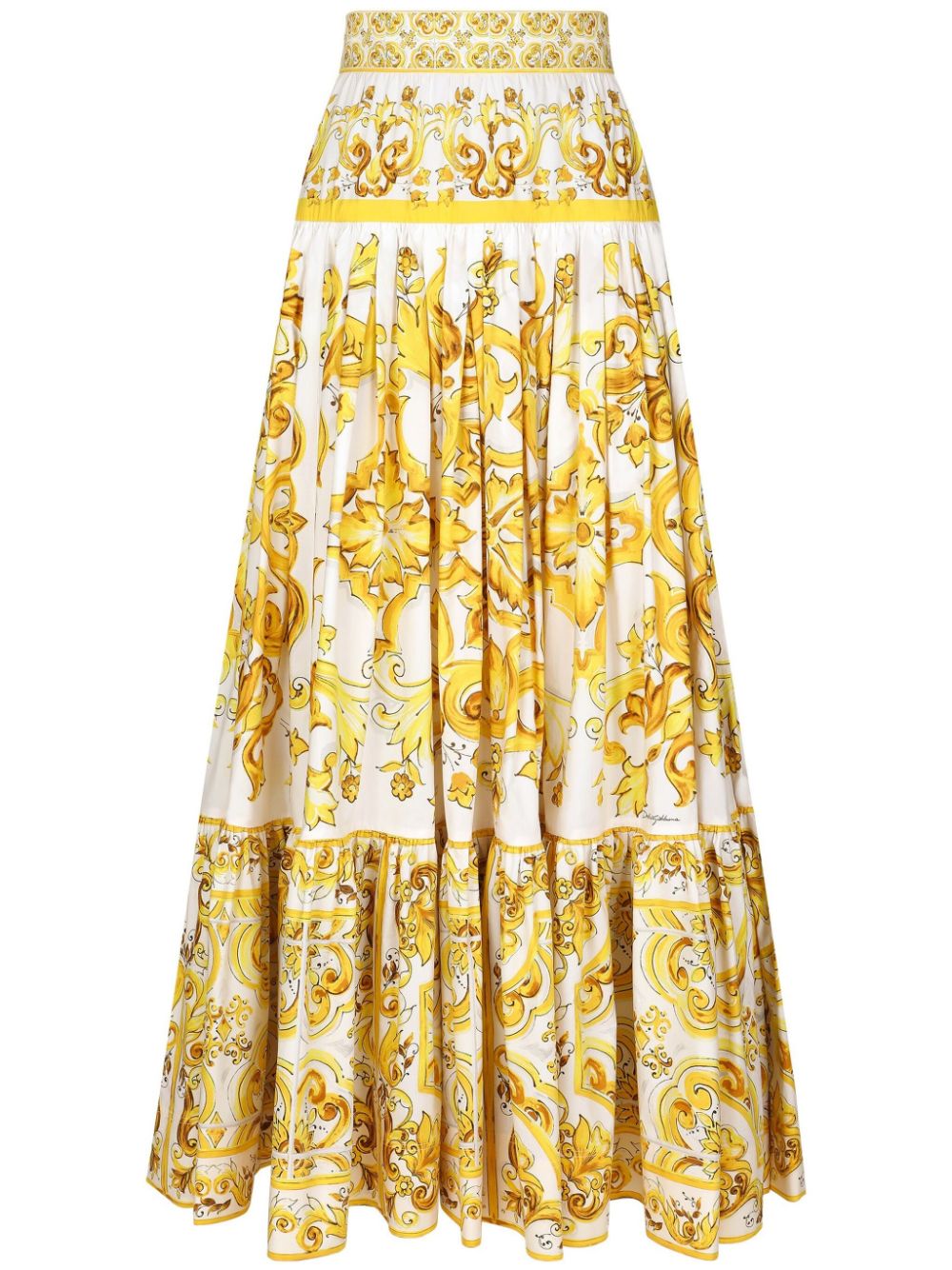 Dolce & Gabbana Majolica Print Maxi Skirt