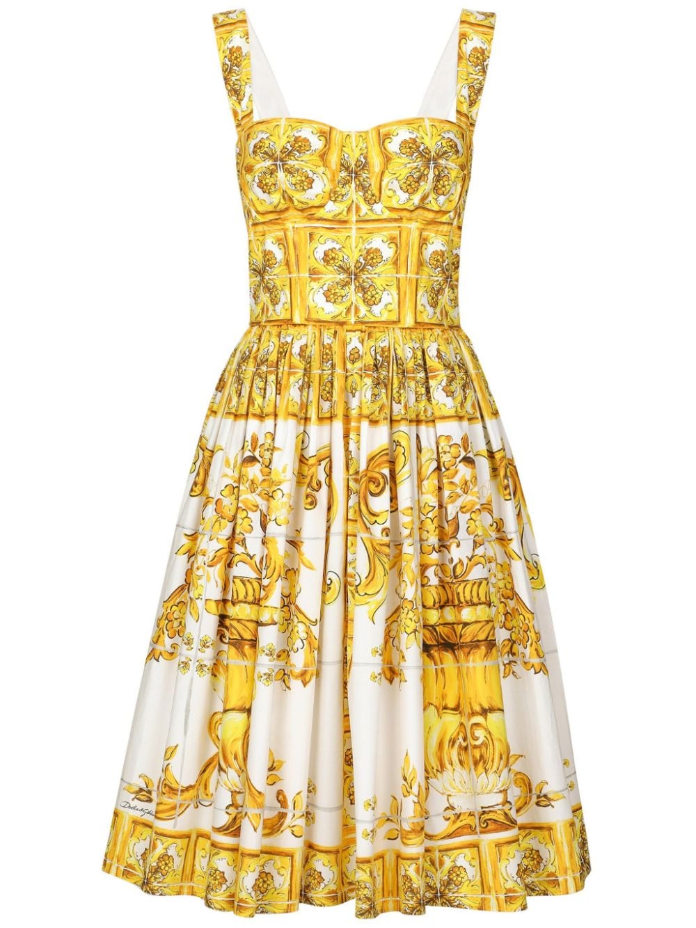 Dolce & Gabbana Majolica Print Midi Dress