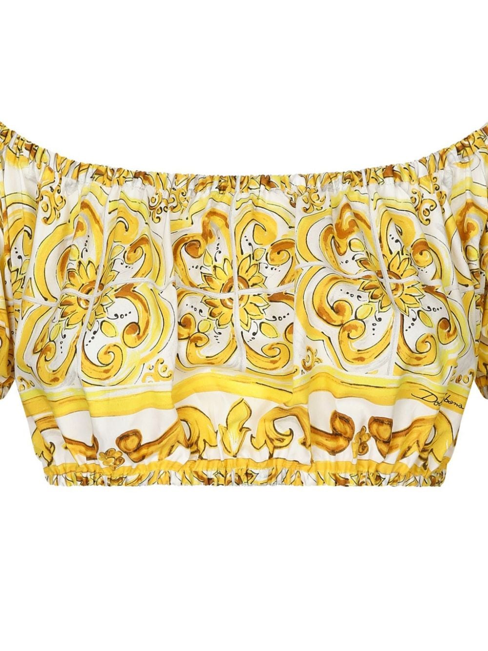 Dolce & Gabbana Majolica Print Cropped Top