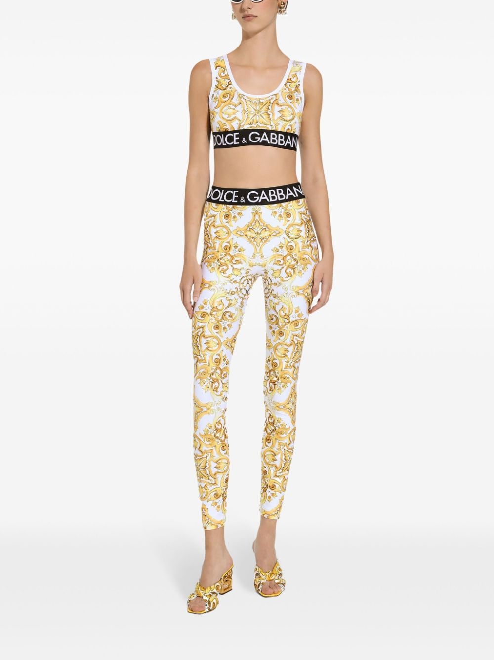 Dolce & Gabbana Majolica Print Sports Top