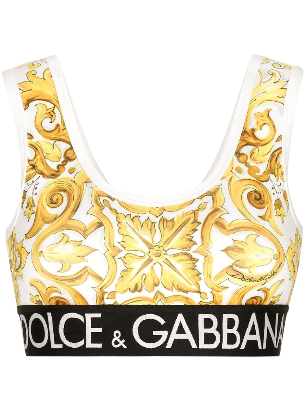 Dolce & Gabbana Majolica Print Sports Top