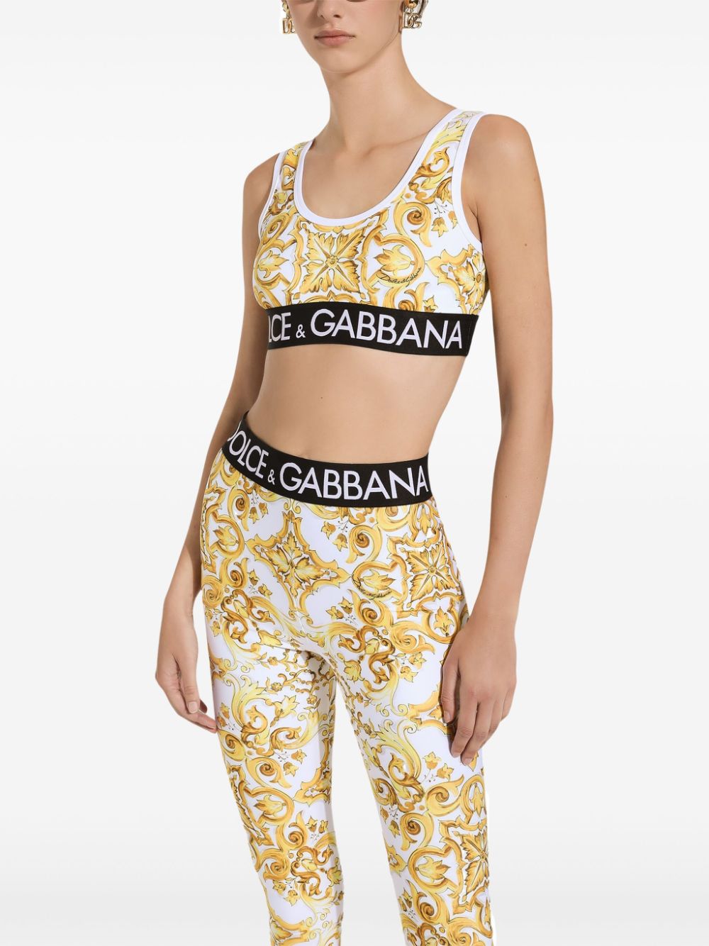 Dolce & Gabbana Majolica Print Sports Top