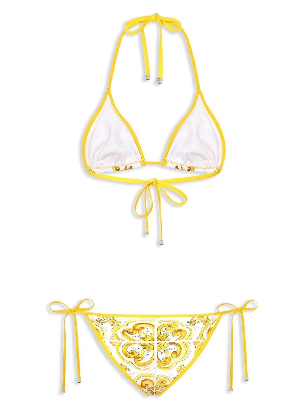 Dolce & Gabbana Majolica Print Bikini Set